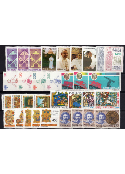 Pontificato Giovanni Paolo II 10 serie 1978-79 francobolli nuovi